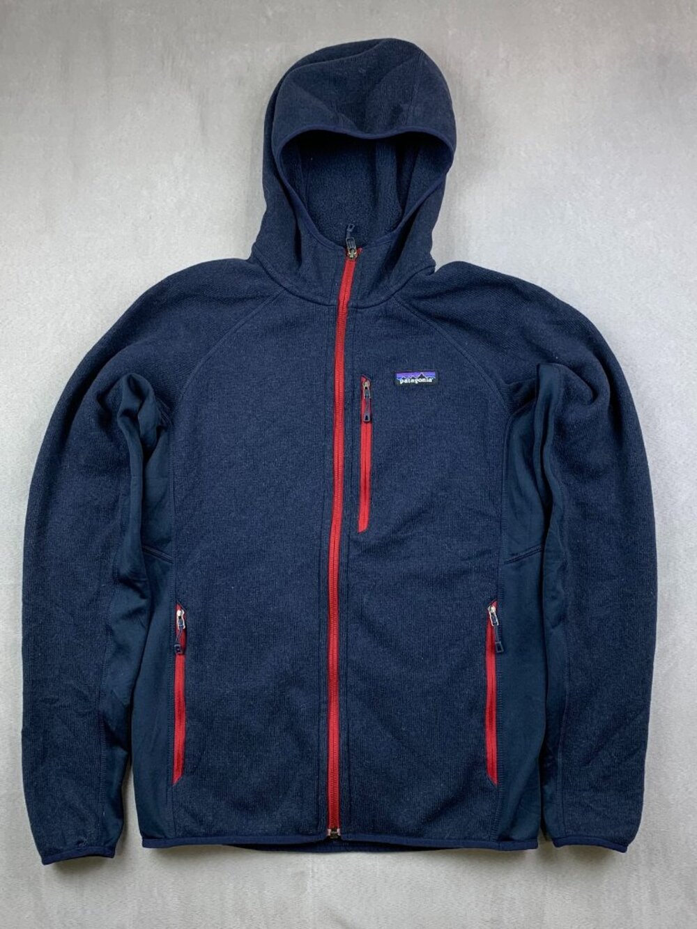 Patagonia Mens Performance Better Sweater Hoody Small Navy Blue Full Zip Fleece